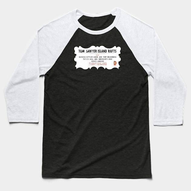 Tom Sawyer Island Rafts Baseball T-Shirt by BurningSettlersCabin